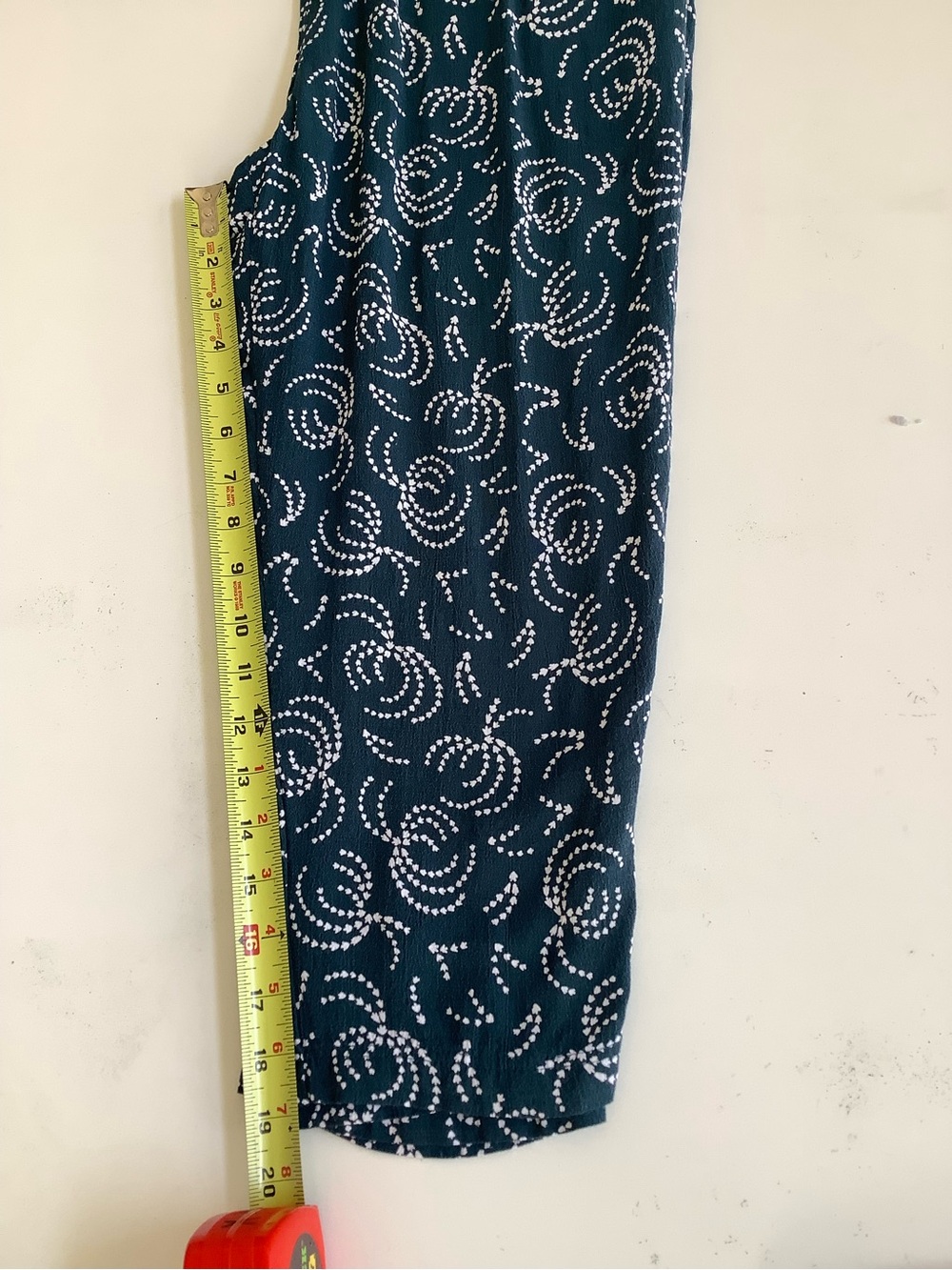 Maeve Blue Tidal Swirl Print Cropped Jumpsuit - Size S - Picture 5 of 10
